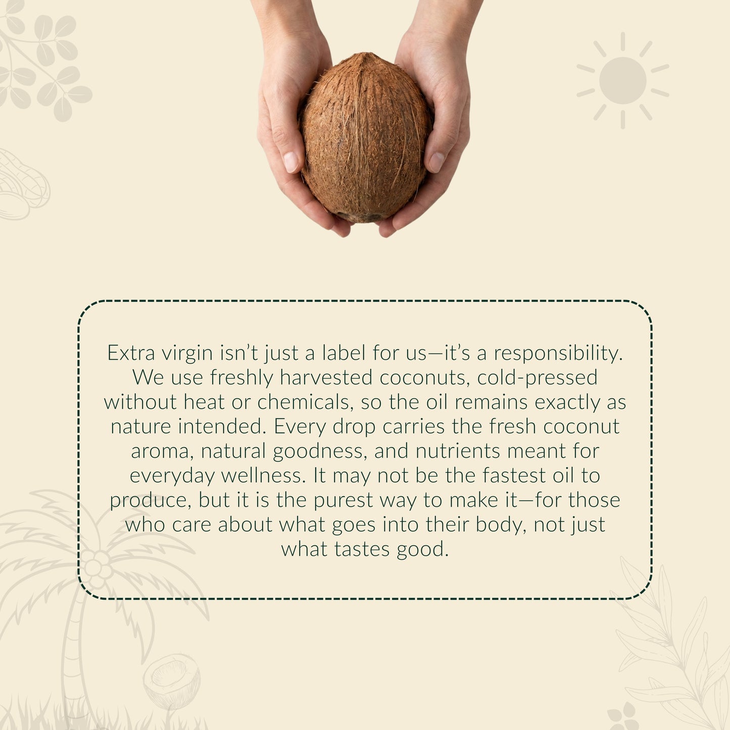 HAYYAN Extra Virgin Cold Pressed Unrefined Coconut Oil from Coconut Milk - 100 ml(Trail Pack)