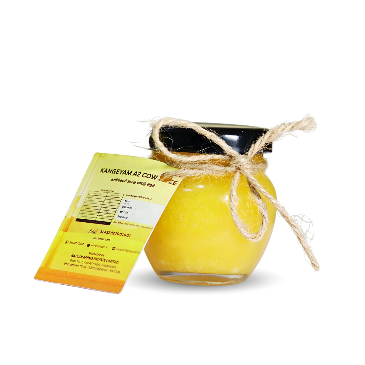 🎁HAYYAN Kangeyam A2 Ghee - 50 ml