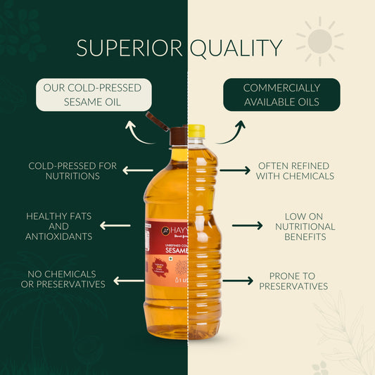 HAYYAN Cold Pressed sesame Oil - 250 ml