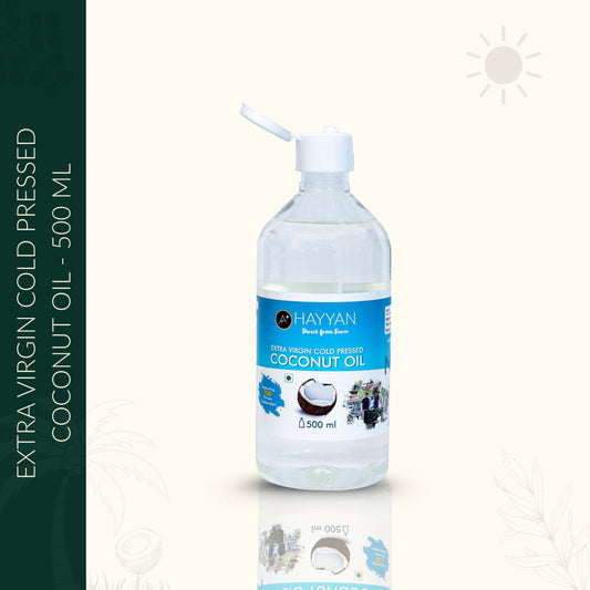 HAYYAN Organic Extra Virgin Coconut Oil - 500 ml
