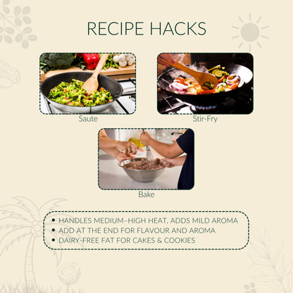 HAYYAN Organic Extra Virgin Coconut Oil - 500 ml