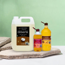 Combo of 5 litre Coconut Oil, 1 litre Groundnut Oil, 500 ml Sesame Oil