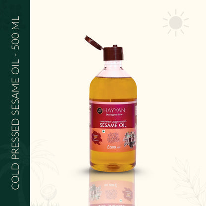 HAYYAN Cold Pressed sesame Oil - 500 ml