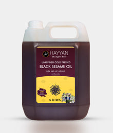 HAYYAN Cold Pressed black sesame Oil - 5 Litre