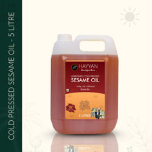 HAYYAN Cold Pressed Sesame Oil / Gingelly Oil / Til Ka Oil - 5 Litre