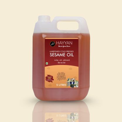 HAYYAN Cold Pressed Sesame Oil / Gingelly Oil / Til Ka Oil – 2 Litre