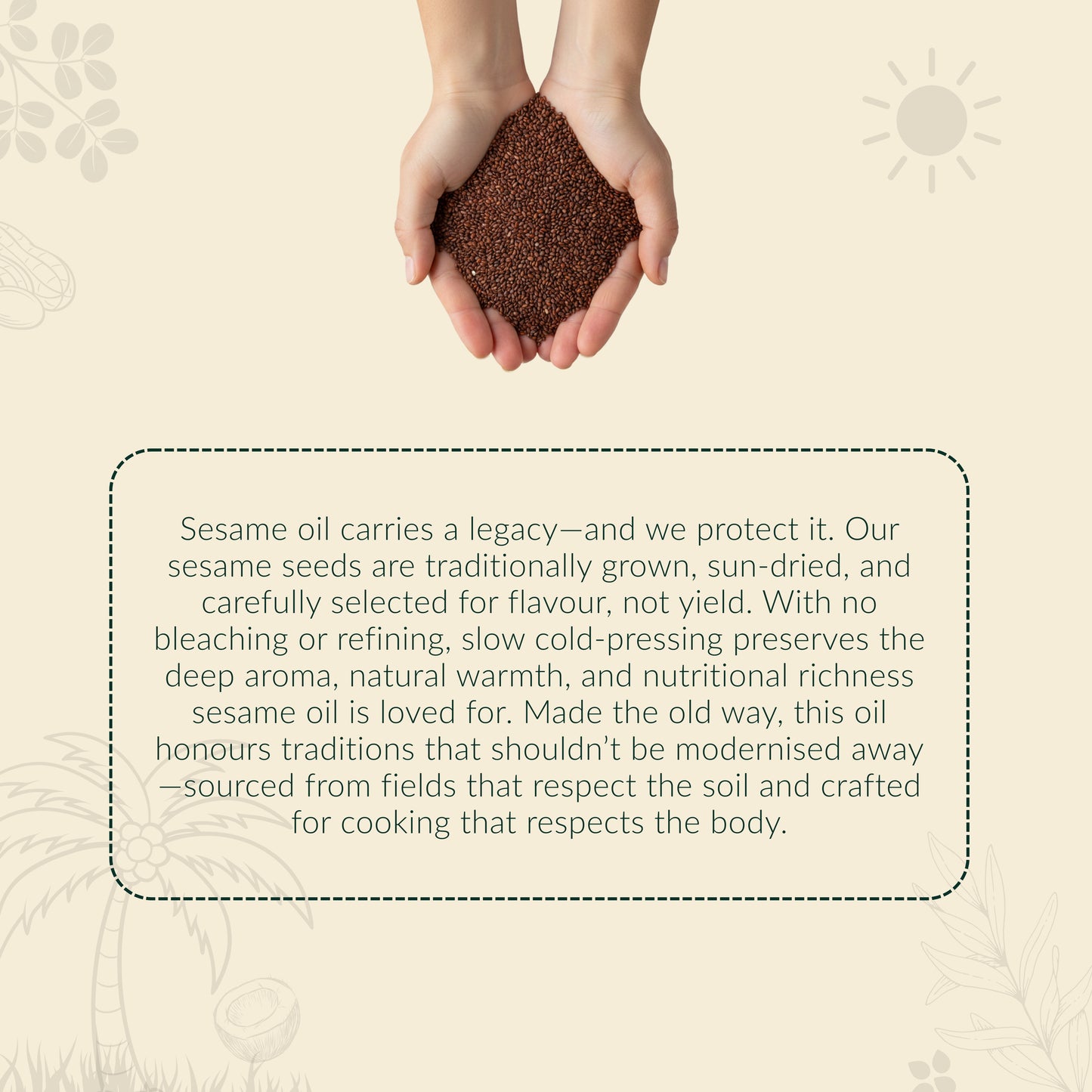 HAYYAN Cold Pressed Sesame Oil / Gingelly Oil / Til Ka Oil – 2 Litre