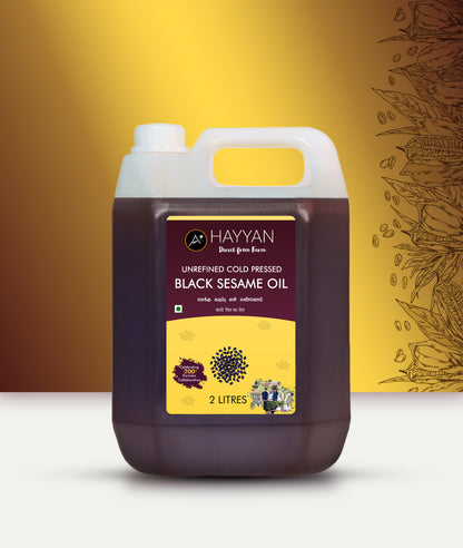 HAYYAN Cold Pressed black sesame Oil - 2 Litre