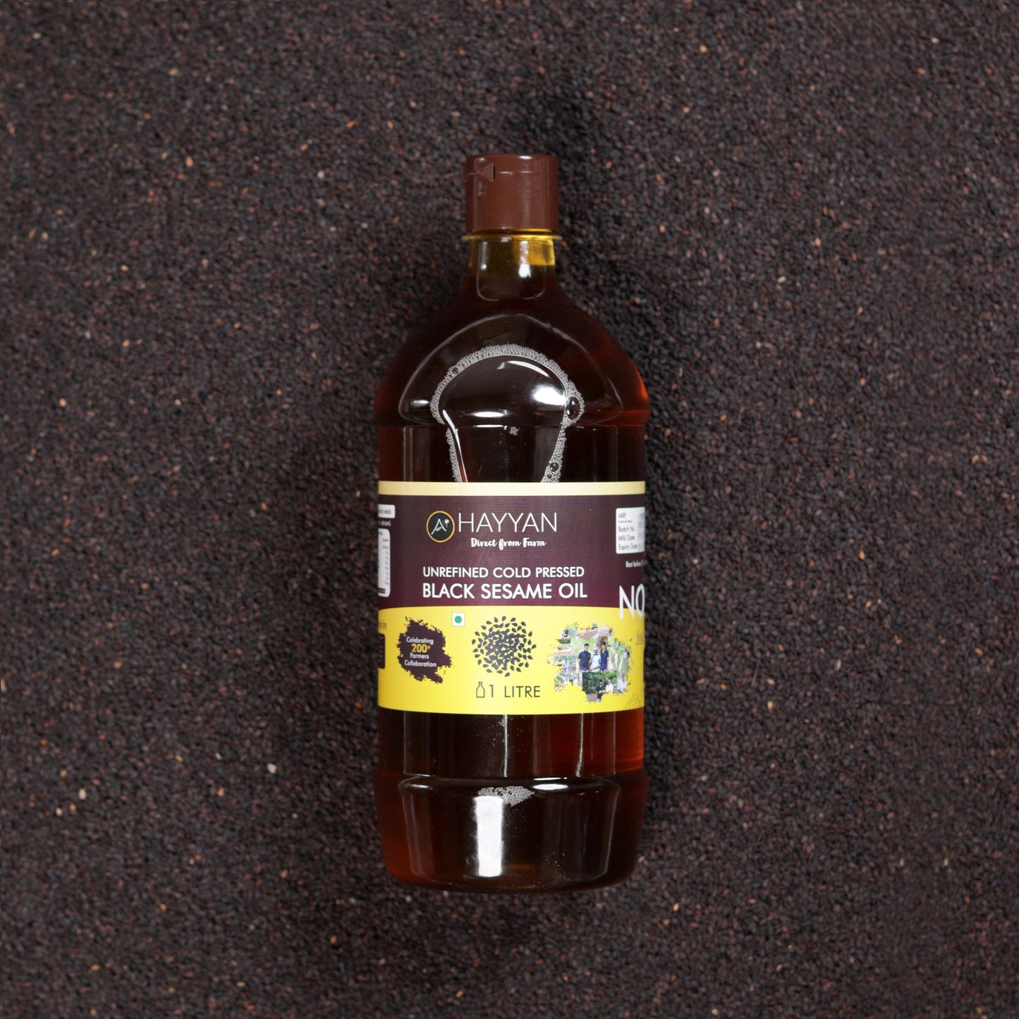 HAYYAN Cold Pressed black sesame Oil - 1 Litre