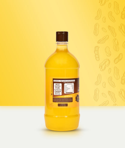 HAYYAN Cold Pressed Unrefined Groundnut/Peanut Oil ( Chekku / Ghani ) - 1 Litre