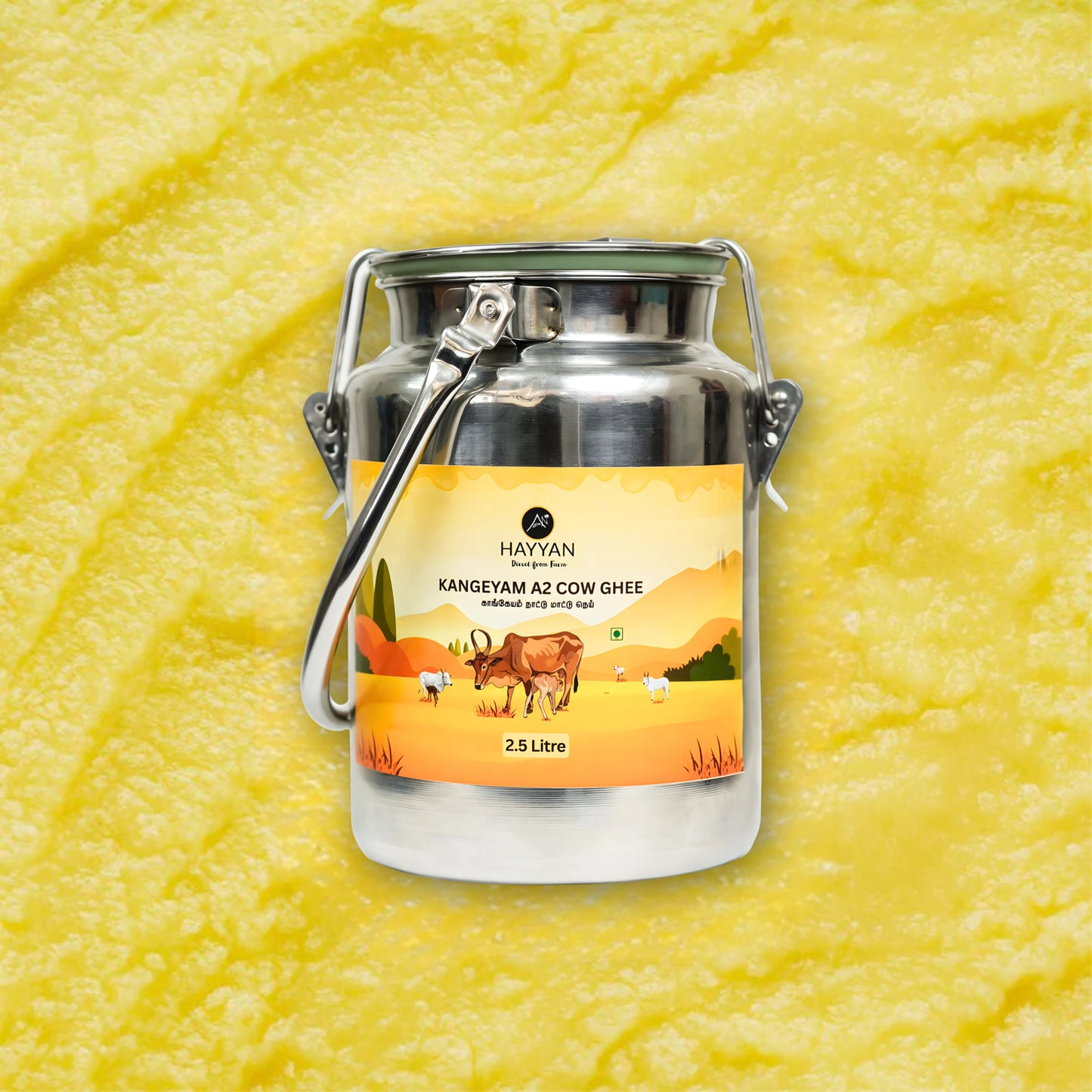 Hayyan A2 Pure Kangeyam Cow Ghee 2.5 Litres