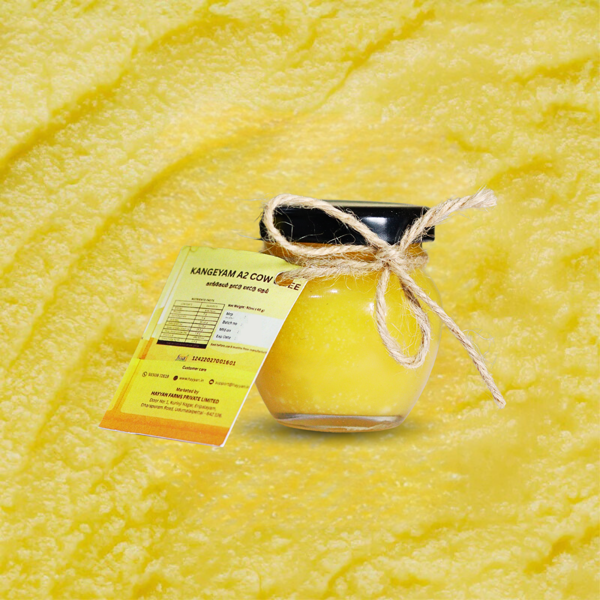 🎁HAYYAN Kangeyam A2 Ghee - 50 ml