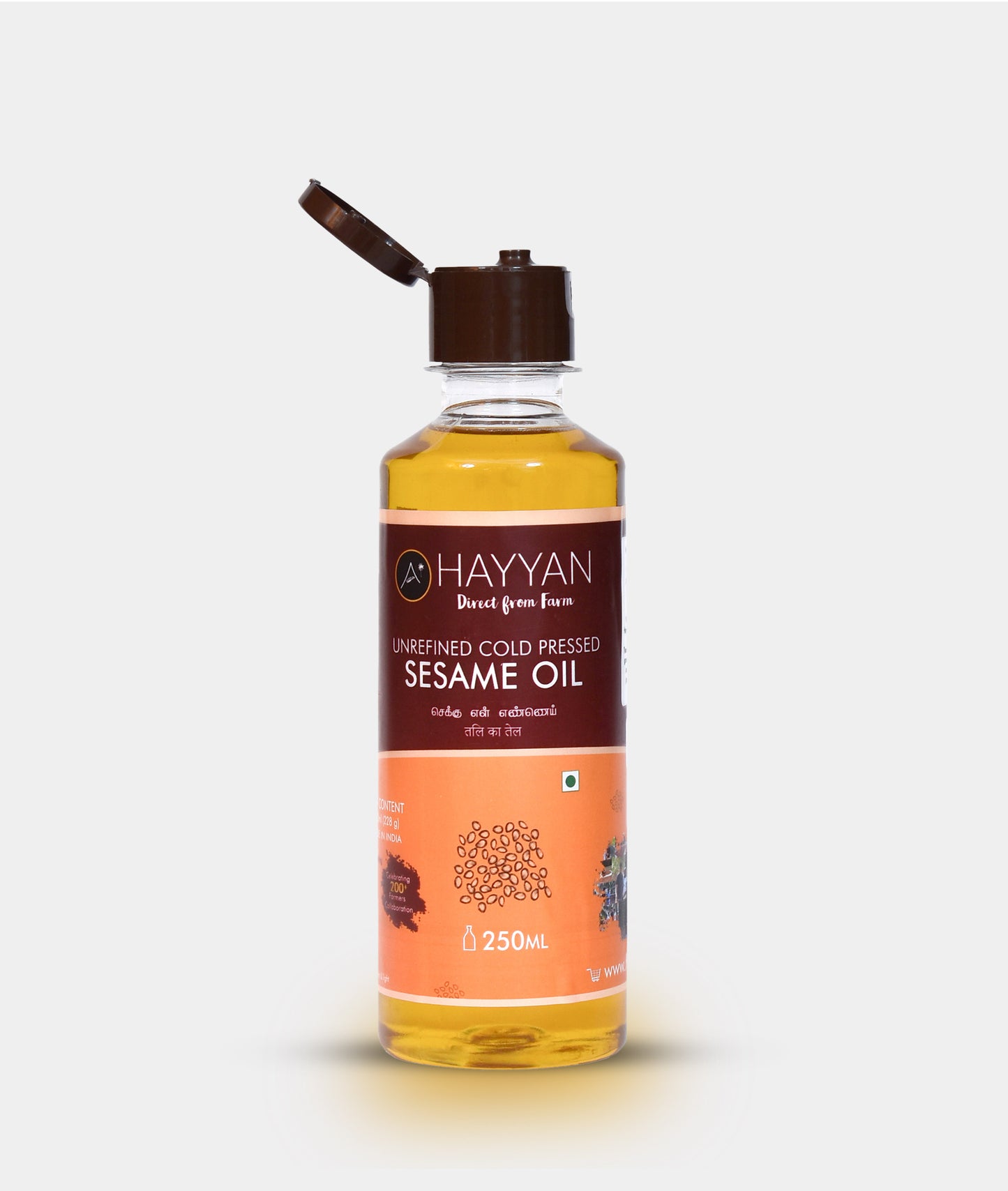 HAYYAN Cold Pressed sesame Oil - 250 ml